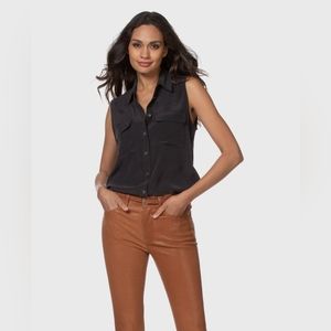 WhoWhatWear, size large, sleeveless, black, blouse